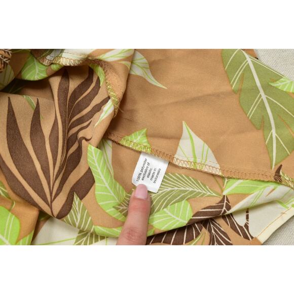 NEW Lane Bryant Plus Size 26 Brown Tropical Leaf Top Blouse Polyester - Picture 7 of 8